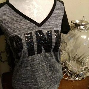 🎆SOLD Victoria's secret pink sequin shirt